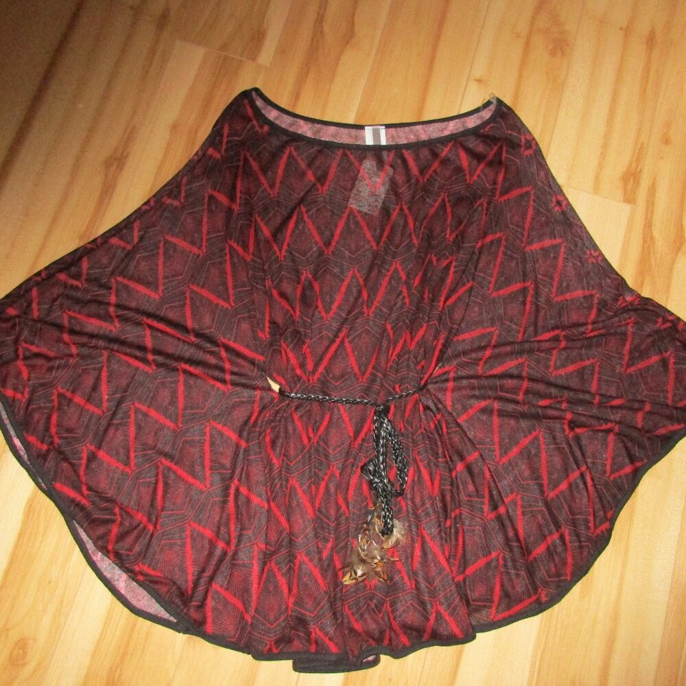 Poncho style belted top